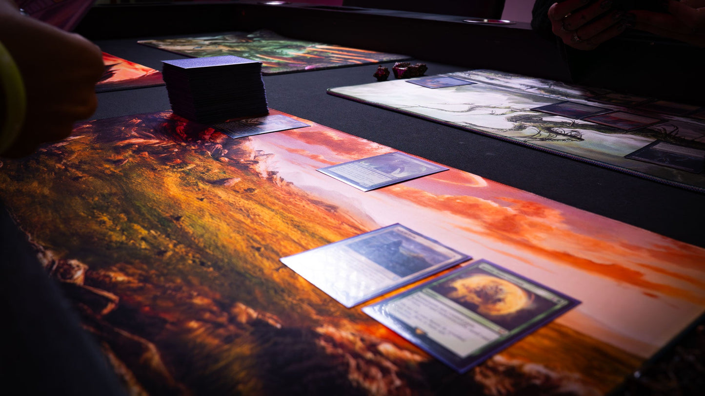 "Sunspire Plains" —  Fallen Lands Playmat by Carlos Balarezo