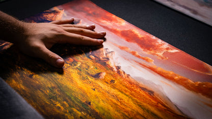 "Sunspire Plains" —  Fallen Lands Playmat by Carlos Balarezo