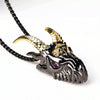 Super cool metal black dragon head dice necklace +mini metal dice set
