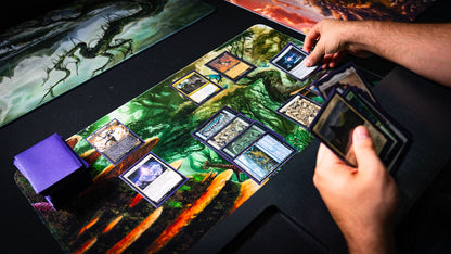 "Swordfall Forest" — Fallen Lands Playmat by Carlos Balarezo
