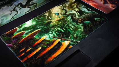 "Swordfall Forest" — Fallen Lands Playmat by Carlos Balarezo