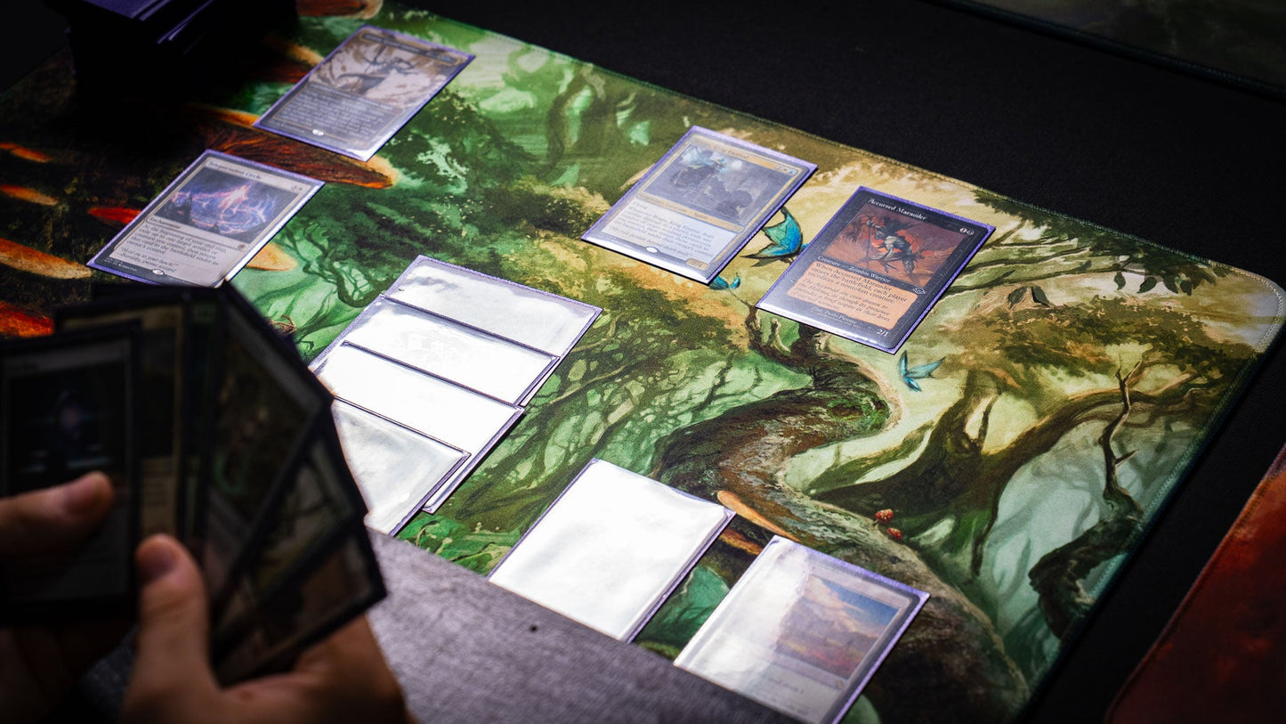 "Swordfall Forest" — Fallen Lands Playmat by Carlos Balarezo