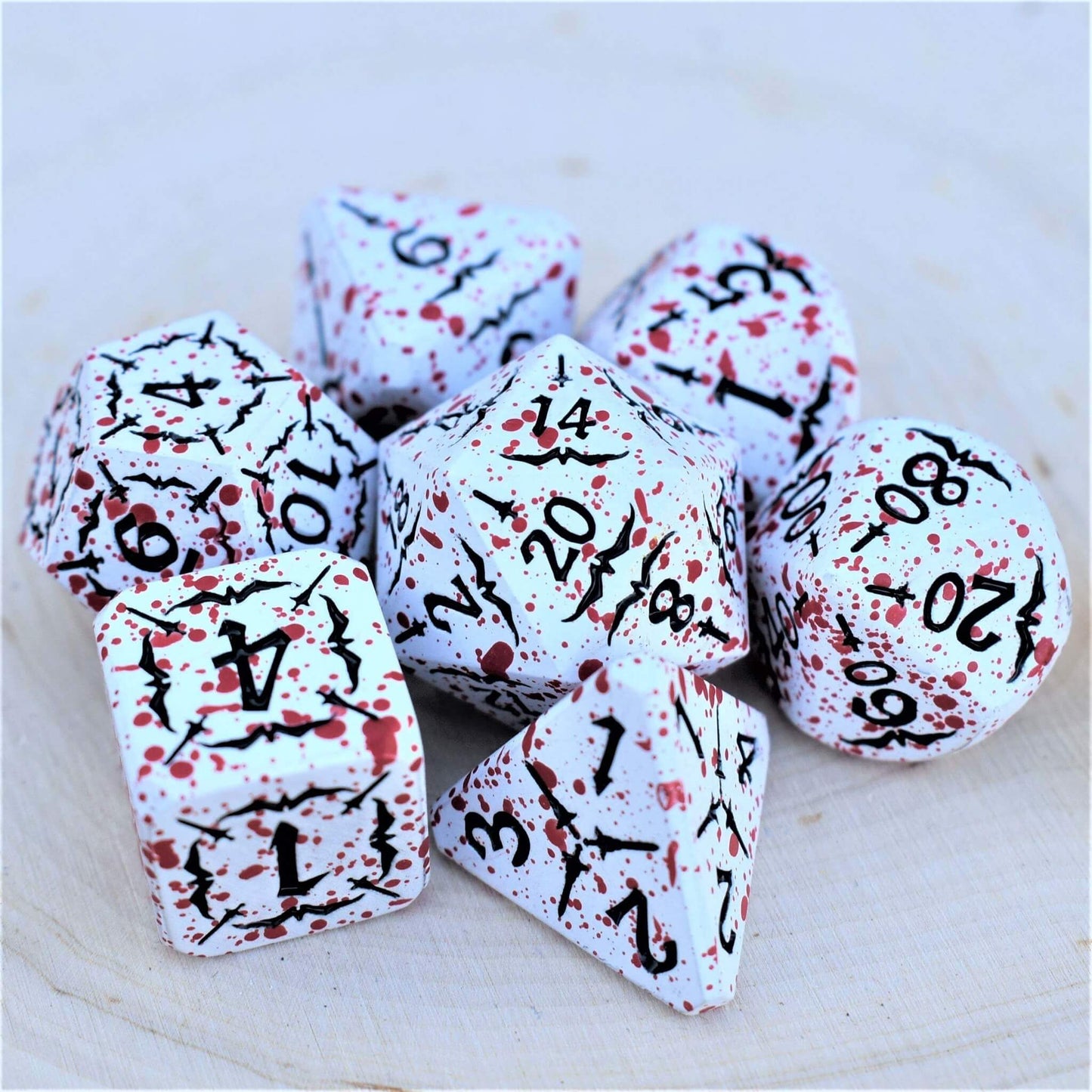 The Sword of Vlad Metal Dice Set – 7-Piece Polyhedral RPG Dice