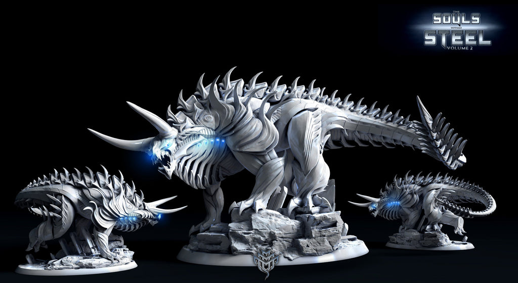 Tarrasques of Chromium - Biomechanical Tarrasque Miniature