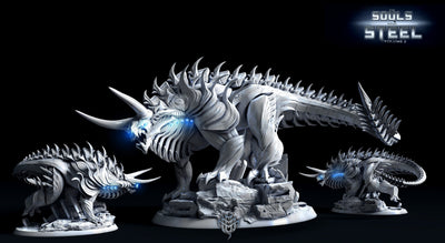 Tarrasques of Chromium - Biomechanical Tarrasque Miniature