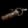 Tiger's Eye Double Terminated Point Silver Plated Pendant with 7 Stone Overlay (1.5 Inches)