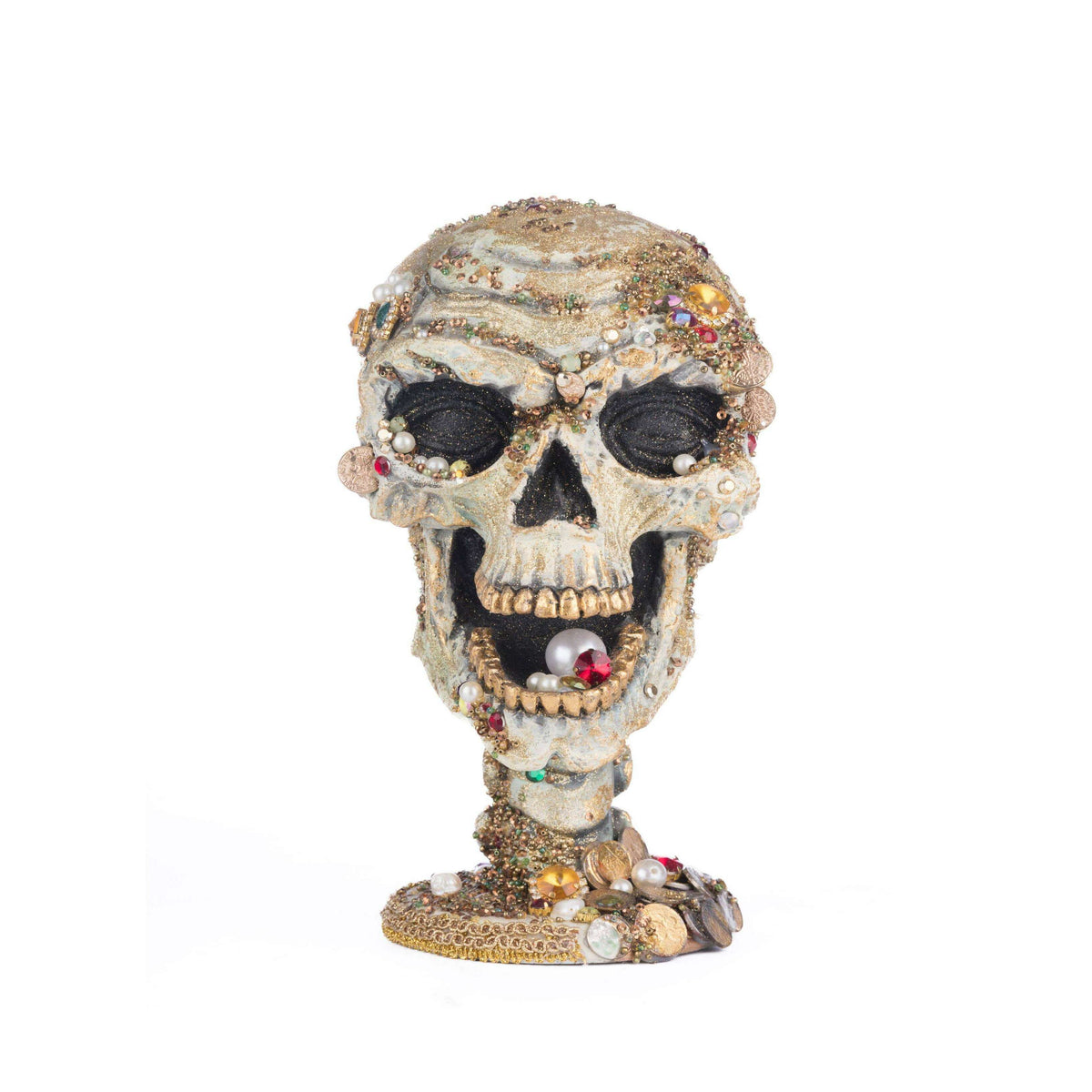 Treacherous Treasure Tall Skull Tabletop | Halloween Decor | Katherine's Collection