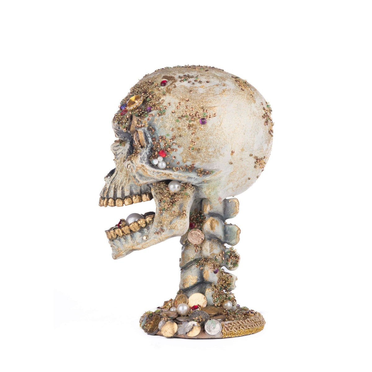 Treacherous Treasure Tall Skull Tabletop | Halloween Decor | Katherine's Collection