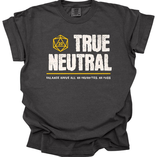 True Neutral Shirt - D&D Alignment T-shirt - Comfort Colors