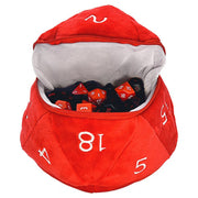 D20 Plush Dice Bag - D&D Red and White
