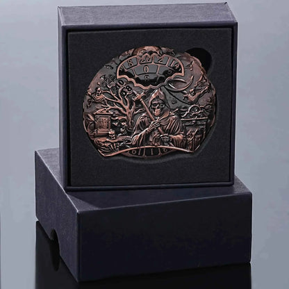 Unique dice spinner DND Death theme metal dice
