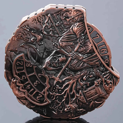 Unique dice spinner DND Death theme metal dice