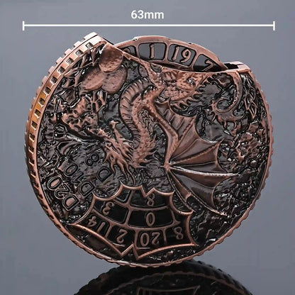 Unique dice spinner DND Death theme metal dice