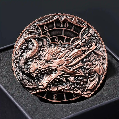 Unique dice spinner DND Death theme metal dice