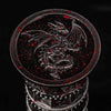 Unique dice tower spinner: black cylinder multi-layer rotating metal dnd dice + red numbers
