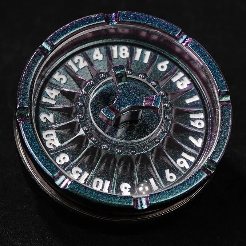 Unique Metal DND Dice Spinner - Spinning Steel Ball D20 Roulette Dice
