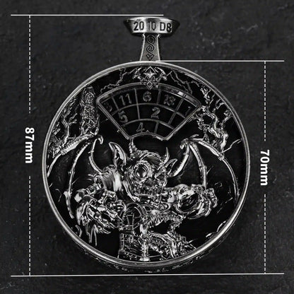 Unique Metal DND Spinning Dice Pocket Watch
