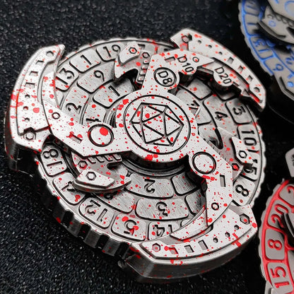 Unique Spinning Dice: 7 in 1 Spinning Gear Mechanical Knife Fidget Spinner Roulette Dice