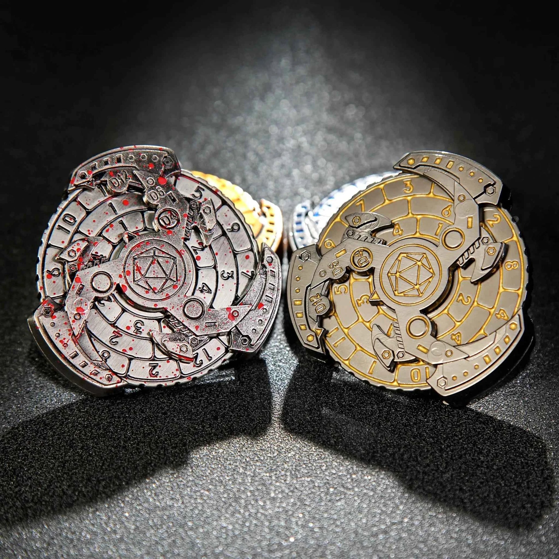 Unique Spinning Dice: 7 in 1 Spinning Gear Mechanical Knife Fidget Spinner Roulette Dice