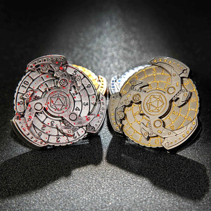 Unique Spinning Dice: 7 in 1 Spinning Gear Mechanical Knife Fidget Spinner Roulette Dice