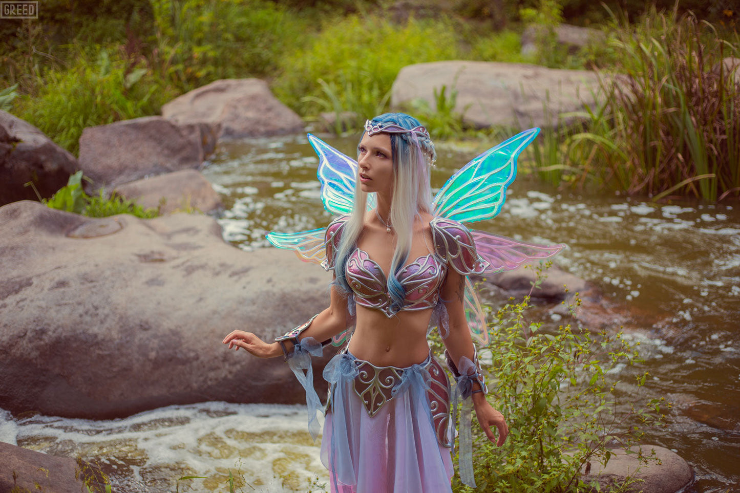 Fairy Armor Lilac Silver Set - Custom Made