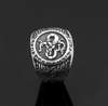 Vikings Runic Raven Mask Stainless Steel Ring