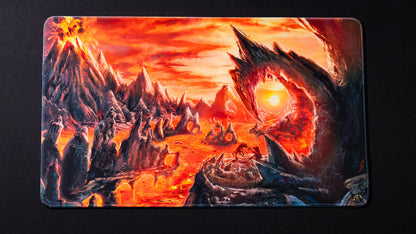 "Smoldering Mountain" — Fallen Lands Playmat by Carlos Balarezo