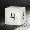 White crystal Black lettered gem D&D dice set