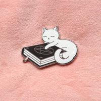 Spell Book Kitty Hard Enamel Pin