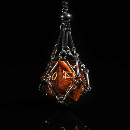 Wild natural tiger eye stone DND dice set