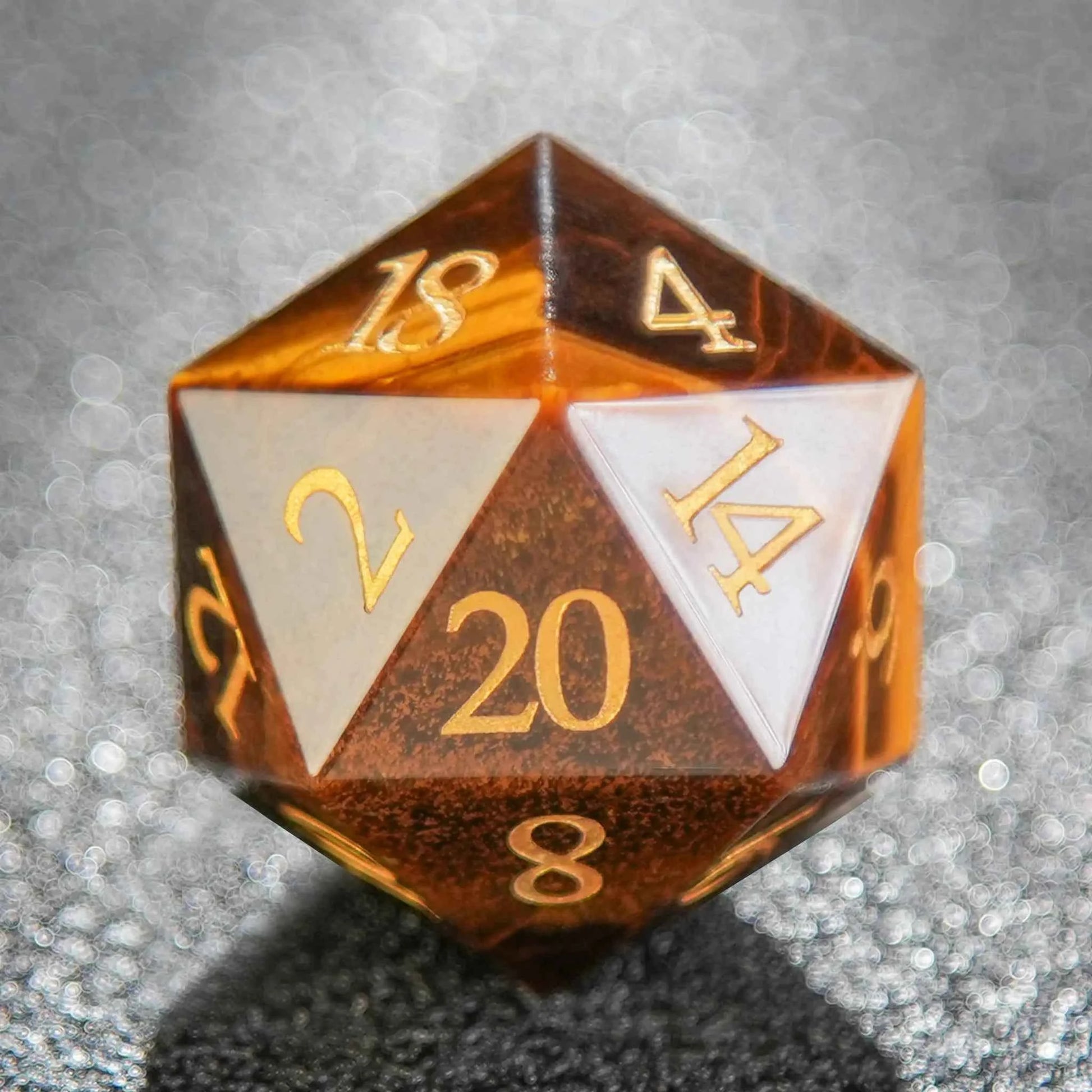 Wild natural tiger eye stone DND dice set