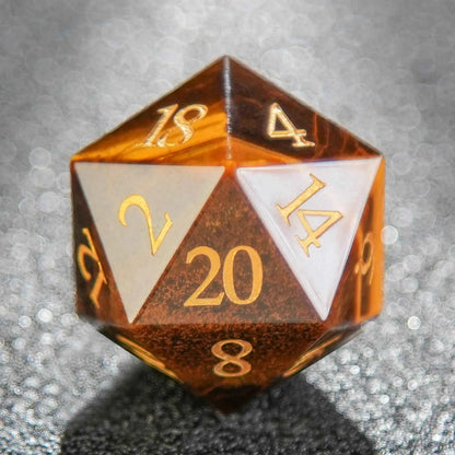 Wild natural tiger eye stone DND dice set