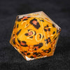 Wild Orange Panther Resin D&D Dice Set