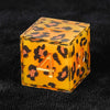 Wild Orange Panther Resin D&D Dice Set