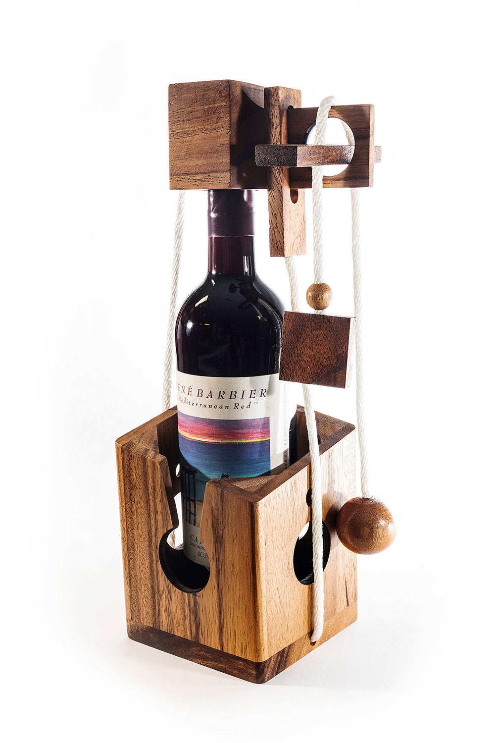 Don't Break It Wine Bottle Puzzle - Reusable Wooden Gift Puzzle