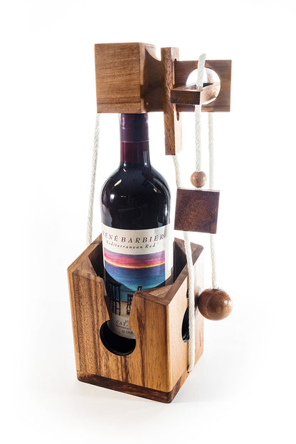 Don't Break It Wine Bottle Puzzle - Reusable Wooden Gift Puzzle
