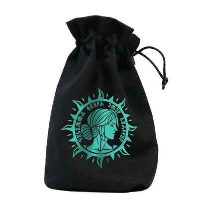 The Witcher Ciri, The Elder Blood Dice Bag – Black Cotton Drawstring Bag for 5 Dice Sets