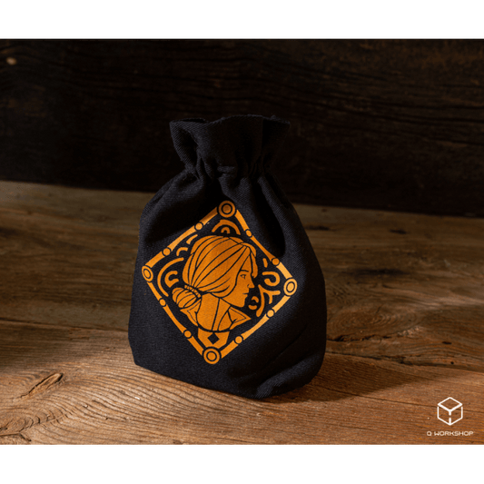 The Witcher Triss, Sorceress of the Lodge Dice Bag – Black Cotton Drawstring Dice Storage