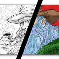 Wizard | Color Your Own Playmat Set