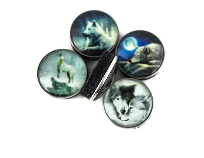 Wolf Pack Tokens #1 — Set of 5 Glass Dome TTRPG Tokens