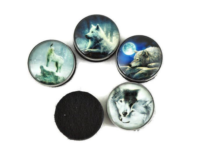 Wolf Pack Tokens #1 — Set of 5 Glass Dome TTRPG Tokens