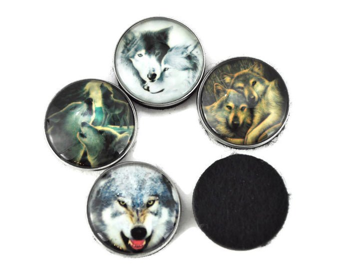 Wolf Pack Tokens #2 — Set of 5 Glass Dome TTRPG Tokens