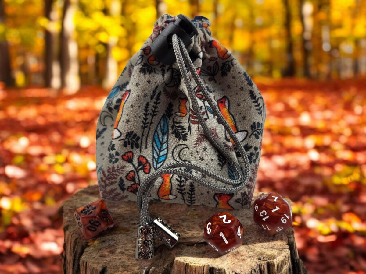 Into the Woods Dice Bag — Folk Art Fox