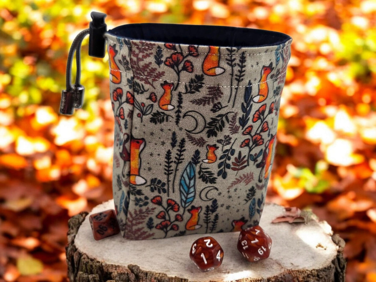 Into the Woods Dice Bag — Folk Art Fox