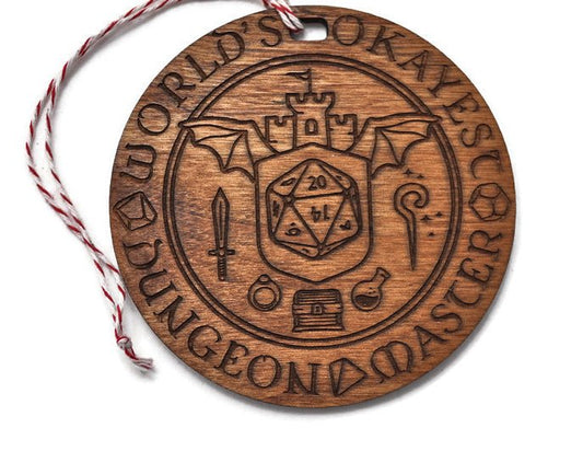 World's Okayest DM dnd Ornament - English Chestnut