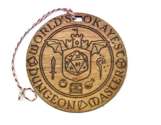 World's Okayest DM dnd Ornament - Golden Oak