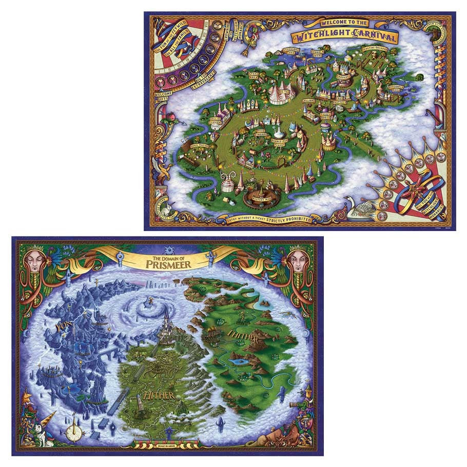 D&D: Icons of the Realms - The Domain of Prismeer and The Witchlight Carnival Wall Map