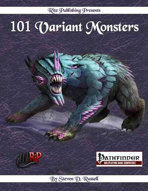 pathfinder monsters by cr 101 Variant Monsters
