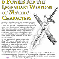 #1 With a Bullet Point: 6 Powers for the Legendary Weapons of Mythic Characters