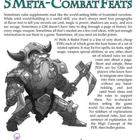 #1 with a Bullet Point: 5 Meta-Combat Feats